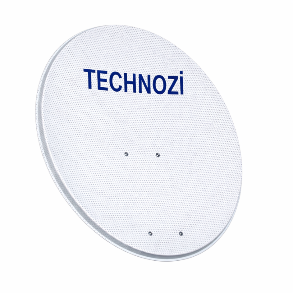 Technozi 90 cm Delikli 0,60 mm 3 Kollu Off-Set Çanak Anten