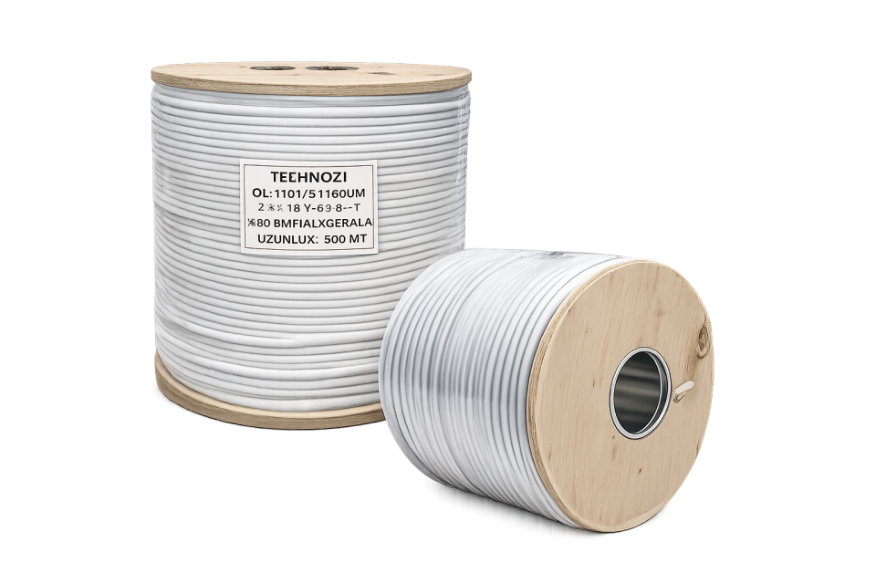 Technozi RG6/U4 48 Tel Makaralı Tv Anten Kablosu 500 Metre