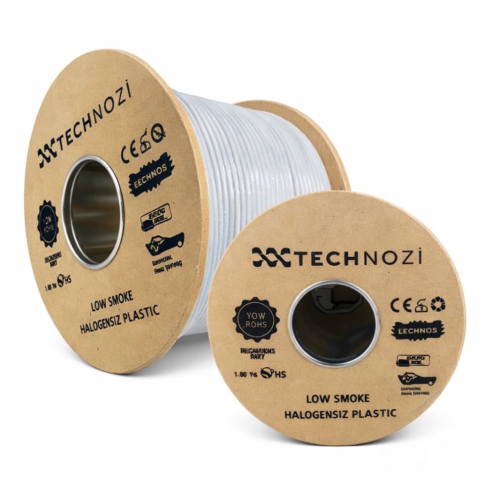 Technozi RG6/U4 64 Tel Makaralı Tv Anten Kablosu 300 Metre