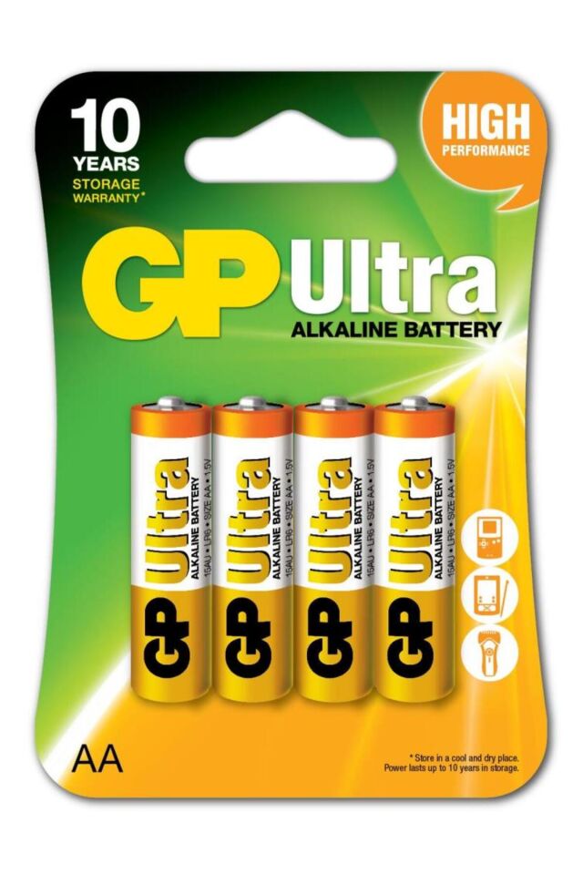 GP G-Tech LR6 AA Boy Ultra Alkalin Kalem Pil 4'lü Paket GP15AU-U4